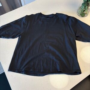 Lululemon Women’s LA 3/4 Sleeve Crewneck Black Confetti Color Size 6